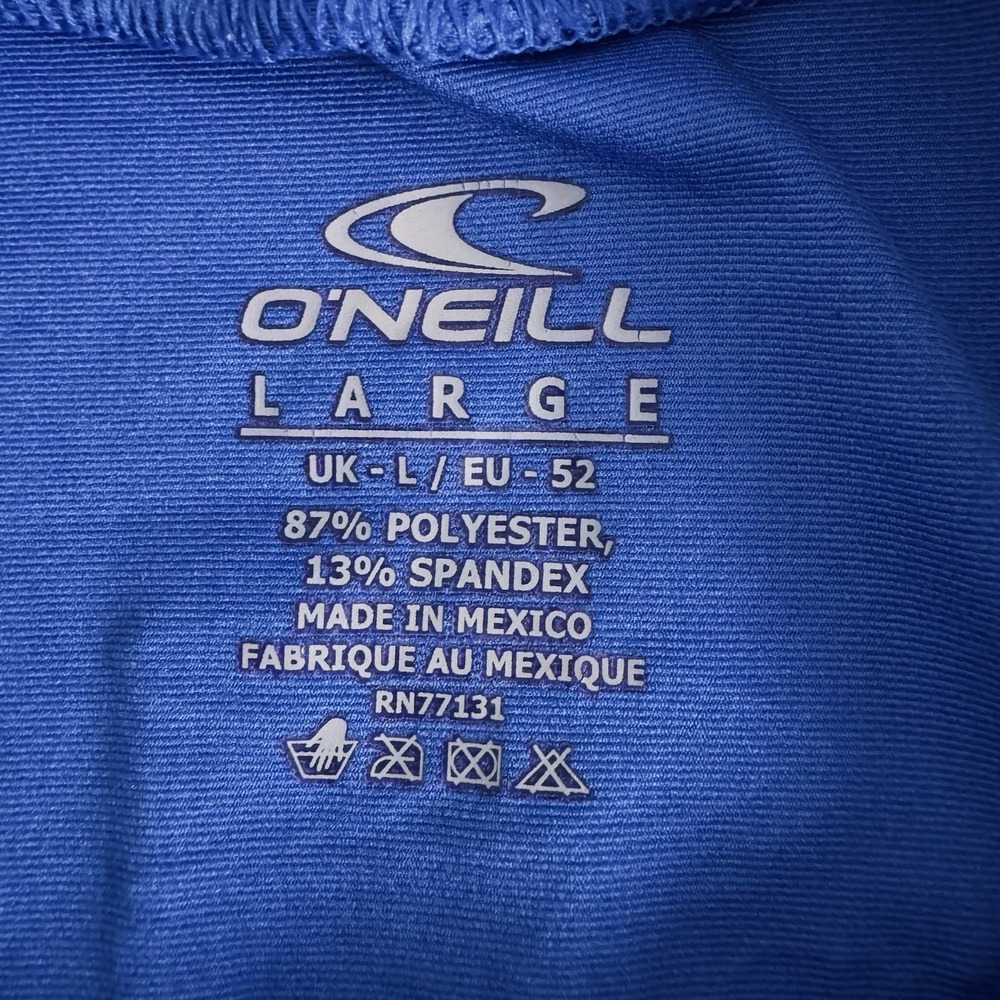 O'Neill LG Slim Basic Skins Blue Logo UVP 50+ Rash Guard Stretch LS Sun Shirt - Picture 7 of 10
